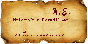 Moldován Erzsébet névjegykártya