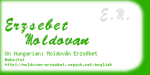 erzsebet moldovan business card