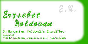 erzsebet moldovan business card